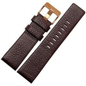 FACDEM 22mm 24mm 26mm 28mm 30mm Véritable bracelet en cuir pour diesel DZ7259 DZ7256 DZ7265 bracelet de montre, 28mm, Agate (Wim, neuf)