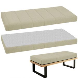 WLXFF Coussins de Banc en Velours Teddy pour mobilier d'int&eacute;rieur, Coussin de Banc de Meubles D'int&eacute;rieur Coussin de Si&egrave;ge Fen&ecirc;tre avec Fond Antid&eacute;rapant, pour Meubles,Milk Tea,140x40cm (YUVERAN, neuf)