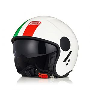 ORIGINE Casque de Moto Jet Ouvert avec Pare-Soleil Boucle à dégagement Rapide homologué ECE (Basic Italy White,XS) (H&H Sports Protection srl, neuf)