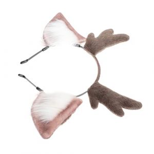 1 Pc Bandeau Oreille De Cerf Chien Cosplay Oreilles De Cosplay D'animaux Bande De Cheveux En Bois De Cerf Bandeau En Corne De Cerf Cerceau De Cheveux En Bois De Cerf Khaki Peluche Beaupretty (lorianca, neuf)