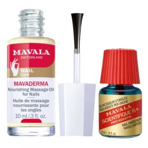 Mavala Mavaderma & Mavala Scientifique K+ – Lot de 2 Soins Ongles & Peau – Hydrate, Répare & Renforce Ongles Cassants, Peau Sèche – Résultats Efficaces & Durables (Cosmeco, neuf)