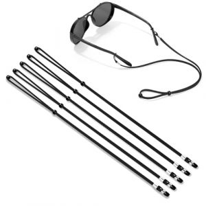 EJRUP 5 Pi&egrave;ces Cordon de Lunettes Sport Anti-Perdre Noir Fixation Antid&eacute;rapante,Cordon Lunettes,Anti Glisse Lunettes,Cordon Lunettes Enfant (Anilalowbility, neuf)