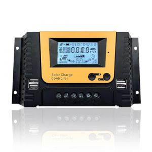 30A Contrôleur de Charge Solaire 12V 24V 36V 48V Identification Automatique,Régulateur Charge Solaire 30A Convient MAX 1560W panneaux solaires, compatible Gel Sealed Flooded et la Batterie au lithium (NUOFUWEI, neuf)