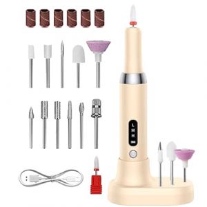 Lime &agrave; ongles &eacute;lectrique &ndash; Perceuse &agrave; ongles | Limes &agrave; ongles | Machine &agrave; ongles | Moulin &agrave; ongles &eacute;lectrique | Moulin &agrave; ongles avec 12 forets | 3 modes de lime &agrave; ongles portable pour salon de (haoxaw, neuf)