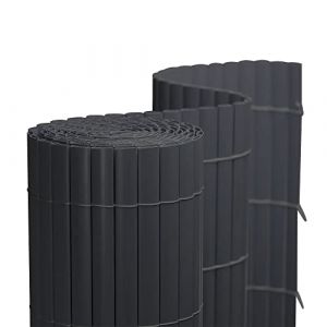 jarolift Canisse en PVC Standard Brise Vue pour Jardin Balcon Terrasse, Habillage De Balcon Clôture Renforcé Résistanteaux Intempéries, 180 x 700 cm, 2 Tapis : 1 x 3 m + 1 x 4 m de Longueur, Gris (Jalousiescout Shop, neuf)