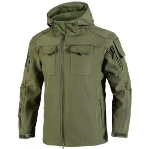 Veste Grand Froid Homme Militaire Vetement Tactique Tenue Camouflage Ghillie Chasse Blouson Militaire Homme Equipement Imperm&eacute;able Coupe Vent Mi Saison Softshell XL (Transport 10-15 jours TQBHSC, neuf)