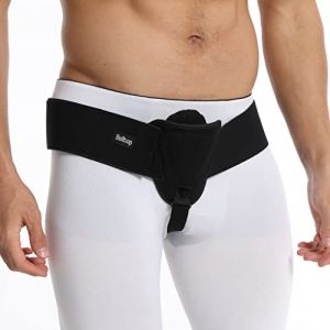 Ceinture hernie inguinale homme. Slip hernie inguinale: bilatéral. Ceinture pour hernie inguinale : élastique. Ceinture orthopédique avec coussinet de compression. Slip herniaire homme réglable (S/M) (PheroStore, neuf)