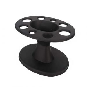 Diheohg 1 PCS Porte-Brosse &agrave; Cheveux Support Rond pour Brosse &agrave; Cheveux Porte-Peigne en Plastique Noir Pr&eacute;sentoir Rack pour Brosse &agrave; Cheveux Outil de Coiffure Support &Eacute;tag&egrave;re Accessoires (dhyh, neuf)