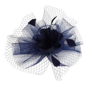 UKCOCO Fascinateur Maille Bleu Marine pour Femme Chapeau et Respirant Tête pour Mariage Cocktail Tea Party et Fête (Fruitscher, neuf)