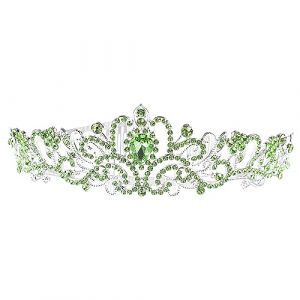 Ipetboom Couronne De Mari&eacute;e Casque Vintage D&eacute;coration De Diad&egrave;me Mariage Baroque Reine Roi Diad&egrave;mes Diad&egrave;me De Robe De Mari&eacute;e Chardon Diad&egrave;me Mill&eacute;sime Couronnes Pour Femmes Alliage Green (hikarish, neuf)