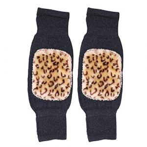 Genouill&egrave;re M&eacute;dical Laine Thermique Prot&egrave;ge-Genoux Tricot Cachemire Epais 1 Pair Unisexe Protecteur de Genou Jambe Legging Hiver Anti-Froid Kneepad Elastique Jambi&egrave;re de Compression Soulage Douleur (QICHENGUK, neuf)