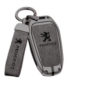 VOLBOZ Coque de Clé de Voiture pour Peugeot 4008 2008 5008 308 408 508L 3008, Étui de Protection pour Clé de Voiture, Housse pour Clé De Voiture, Porte-ClÉS de Voiture Portable Accessoires,A Grey (Yuanpingshidongliuhaibaihuoshanghang, neuf)