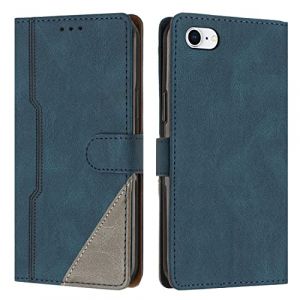 RADOO Coque pour iPhone SE 2020 / iPhone 8 / iPhone 7 (4,7 Pouces), Housse Etui Portefeuille Cuir Multifonction, Fermeture Magn&eacute;tique &agrave; Clapet Anti-Choc Flip Case pour iPhone 8/7/SE 2020 (Bleu) (Radoo EU Direct Store, neuf)