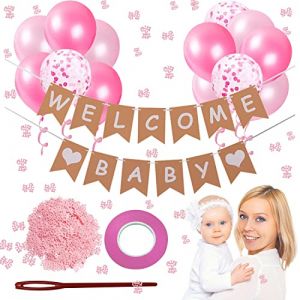 Welcome Home Baby Shower Garcon 13PCS Banni&egrave;re B&eacute;b&eacute; It's A Girl Ballon Rose &agrave; Paillettes pour La Famille pour Accueillir B&eacute;b&eacute; Fille Appropri&eacute; pour La F&ecirc;te De La Douche De B&eacute;b&eacute; (PENG ZHIJIAN, neuf)