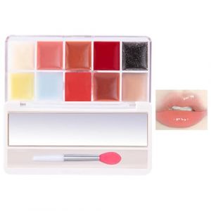 Makeup Palette for Women | Girls Lip Gloss Set | Versatile Lip Gloss Palette, Cosmetic Lip Cream Palette, Long Lasting Lip Colors, Bright Lip Gloss Variety, Everyday Lip Color Collection (lisead, neuf)