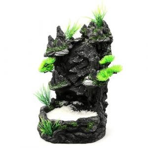 Leimezsty Décoration d'aquarium en résine artificielle pour aquarium, rocher, vue sur montagne, sable sous-marin, cascade, décorations d'aquarium (ZQING_X, neuf)