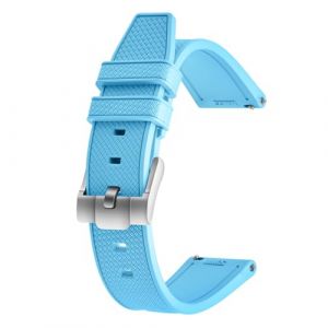 ULLCHRO Bracelet de Montre Homme 20mm en Caoutchouc Fluorocarbone, Bracelet Silicone 22mm pour Hommes, Caoutchouc 20mm pour Hommes, Bracelet Montre (22mm, Bleu Clair) (Ullchro-EU, neuf)