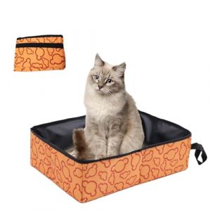 Bac &agrave; Liti&egrave;re PortablepourChat,Durable et Imperm&eacute;able Portable Liti&egrave;repourChat Pliable,Bac &agrave; Liti&egrave;re pour Chat Pliable Int&eacute;rieur,Maison, Voyage,Camping,Vert,L,Grande Taille,45 * 35 * 12.5cm (nuoyikeji, neuf)