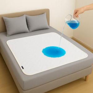 BLUZIMAN® Alèse Imperméable Protege Matelas Absorbant Impermeable Fabriqué en Europe, Alese Lavable Oeko-TEX Lit Adultes Protection pour Incontinence Alaise pour Chien (50x90cm, Pack 1) (BLUZIMAN, neuf)
