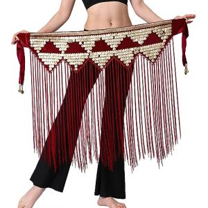 SEAUR Écharpes Hanche Danse Ventre Ceinture Danse Orientale Foulard Danse du Ventre Belly Dance Danse du Ventre Costume Dame Latine (MANDIGLO, neuf)