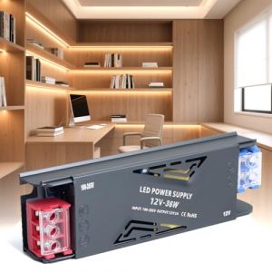 SUCIKORIO LED Transformateur 220V 12V 36W 3A, Alimentation LED Driver 12V 36W Ultra Fin LEDs Transfo Alimentation à Découpage Convertisseur De Tension AC à DC Transfo Pour Ruban LEDs Intérieur (Darmoo, neuf)
