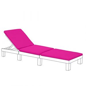 Gardenista Rembourrage de Remplacement pour transat de Jardin pour Allibert Keter Daytona | Coussin de transat en rotin inclinable pour Meubles de Patio | Résistant à l'eau et léger (Rose) (Loft 25 FR, neuf)