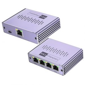 Switch Ethernet 1 à 4 1000Mbps, Multiprise RJ45, Switch RJ45 Splitter Hub Ethernet RJ45 1 à 4 pour Ordinateur, Les Concentrateurs, Les Routeurs, Télévision Numérique, etc. (Obllemn-EU, neuf)