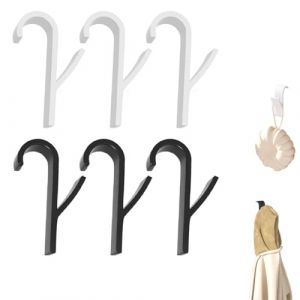 6 pi&egrave;ces Crochet Radiateur Rond Patere Radiateur Seche Crochet Serviette Salle De Bain Accroche S&egrave;che-serviettes Plastique Crochets pour Chauffant Peignoir Tous Les Radiateurs Standards (ANETTEE GLOBALISS, neuf)