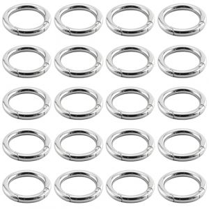 NJCXOLA 20 Pi&egrave;ces Mousqueton Rond, Snap Ressort Anneau Boucle, Ressort O Anneau, Trousseau Crochet Clips, pour Sacs, Porte-cl&eacute;s, Travaux Manuels,Diam&egrave;tre int&eacute;rieur 13mm (CELTIC MANUFACTURING, neuf)