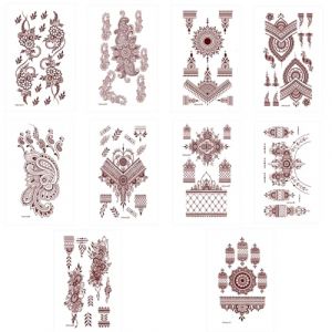 CATOR 10 Feuilles Tatouages Temporaires, tatouage ephemere femme, Fleurs, Ailes Coquillage, Faux Tatouages Noirs pour Femmes et Filles, Tatouage Ephemere Imperméables pour Enfants et Adultes (QUQU JIANING, neuf)