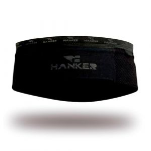 Sac banane de course sportif unisexe &ndash; Ceinture porte-t&eacute;l&eacute;phone portable, gels, cl&eacute;s et bouteille 500 ml &ndash; Id&eacute;al pour la course, le trail, la gym et le cyclisme, Kera Noir/Gris, L/XL, Ceinture de (Hanker Sports, neuf)