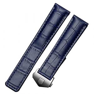 FOUUA Bracelet de Montre Noir Brun Bracelet de Montre en Cuir V&eacute;ritable Fa&ccedil;on Crocodile 19mm 20mm 22mm Compatible avec les montres Tag Heuer (NUCCE, neuf)
