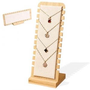 Pr&eacute;sentoir &agrave; colliers, pr&eacute;sentoir &agrave; bijoux en bois 12 emplacements, support pour colliers, rangement pour colliers, pr&eacute;sentoir &agrave; bijoux, pr&eacute;sentoir &agrave; colliers, pr&eacute;sentoir &agrave; colliers (ZHONGQIAN DE DIAN, neuf)