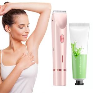 Tondeuse Femme, Rasoir Electrique Femme, Rasoir et Tondeuse tout-en-un, Tondeuse Maillot Femme, pour Le Corps, Les Aisselles, Le Bikini, Les Sourcils et Le Nez, Protection de la Peau (charey, neuf)
