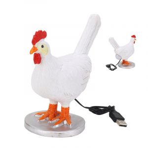 Sunicon Veilleuse Enfant, 3D Lampe Lampes d'oeuf de Poulet LED Lampe de Nuit d'oeuf de Poulet de r&eacute;sine avec l'&eacute;clairage Chaud dimmable d'USB pour la D&eacute;coration Chambre Cadeau Anniversaire (Rockyee, neuf)