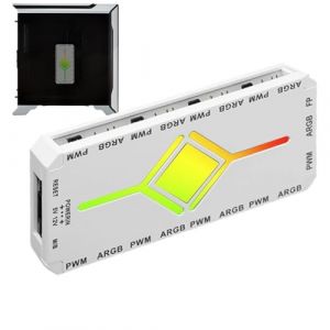 Hub ARGB - Adaptateur Diviseur pour Ventilateurs PWM 3 Broches 5V - Concentrateur de LED avec T&eacute;l&eacute;commande &agrave; Distance,Pour Maison Salle De Jeu Bureau Salle De Jeux F&ecirc;te Chambre Hommes Femmes Joueurs (anqinggeyi, neuf)