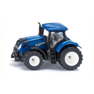siku 1091, New Holland T7,315 Tracteur, M&eacute;tal/Plastique, Bleu, Cabine amovible et boule d'attelage (M & L France, neuf)