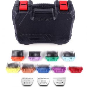 Lot de 12 peignes larges en acier inoxydable pour chien 10 W/15 W/30 W pour série A5 | Peignes à clipser, uniquement sapin pour lame large de 10 W/15 W/30 W (Onecommerce, neuf)