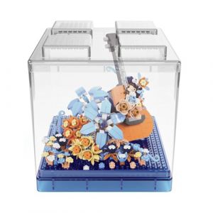 NOOLY Bloc De Construction De Fleurs avec Couverture en Plastique pour La D&eacute;coration De La Maison Et du Bureau KLJMH-01 (Guitare, 700 Pi&egrave;ces) (Nooly FR, neuf)