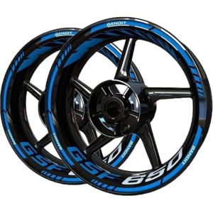 UPIKIT Autocollants réfléchissant de Jante Autocollant Roue Moto À L'intérieur pour Suzuki GSF650 GSF 650 Bandit Autocollants Moyeu Jante Bande Autocollante Réfléchissante Autocollant(Couleur 2) (yuhanbaihuodian, neuf)