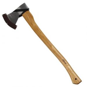 Xforst Hache forestière UW12 – Hache à fendre 70 cm en Acier Carbone avec Manche en Bois de Hickory + étui en Cuir synthétique (Xforst Store, neuf)