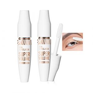 Ofanyia 2 Pcs Blanc Mascara Primer pour cils, Super Volume Lengthen Charming Lashes, No Clumpinging Last Lash Primer, Long-Lasting Smudge-Proof Mascara Eyelash Primer (White) (2Pcs White) (Hanyia EU, neuf)