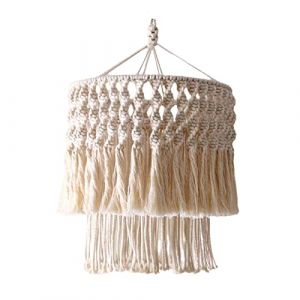 MagiDeal Abat-Jour en macramé Nordique, Couvercle de plafonnier, Lustre à Pampilles tissées, luminaire de Plafond, Abat-Jour décoratif pour café de fête, Cadre Métal 20x35cm (Grand Plaisir 360, neuf)