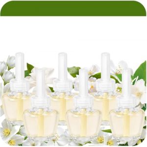 Scent-Hi Desodorisant Maison Recharge, 6x19ML - Jasmin, D&eacute;sodorisant &Eacute;lectrique Recharge Convient pour Air Wick/Glade Diffuseur Electrique (Scent-Hi, neuf)