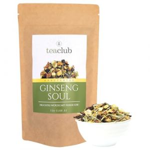 TeaClub Ginseng Soul Infusion en vrac 100 g - Th&eacute; fruit&eacute; et &eacute;pic&eacute; - M&eacute;lange de pomme, citronnelle, betterave rouge, racine de bois sucr&eacute;, th&eacute; herbal de TeaClub (TeaClub, neuf)