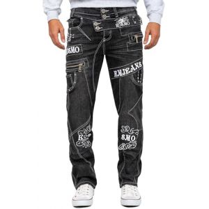 KOSMO LUPO Herren Jeans KM051-2_bans Grau W34/L34 (bans24, neuf)