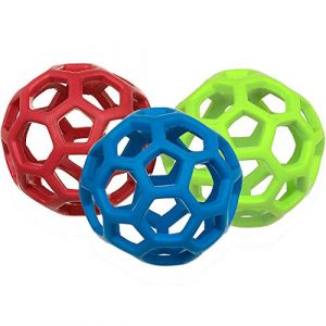 JW Pet Hole Lot de 3 balles &agrave; m&acirc;cher pour Chien Taille M 12,7 cm (sellerie du loudunais, neuf)