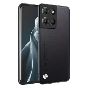 HAFFAN Housse Coque de Protection Con&ccedil;ue pour Motorola Moto g15 / Motorola Moto g15 Power (6.72"), Style Simili Cuir - Noir (haffan, neuf)