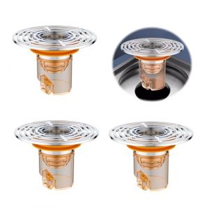 3 Pièces Bouchon Evier Cuisine Attrape Cheveux Douche Acier Inoxydable de Longueur Réglable,Adaptés Aux Siphons de Sol de 27 à 58 mm,Filtre Evier Cuisine pour Cuisines,Salles de Bains,Balcons (Jaon Ldaw, neuf)