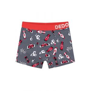 Dedoles Boxer Homme & Garçon sous-vêtements Caleçon Coton Beaucoup Designs Amusants, Couleur: Gris, désign: Formule de Course (garçon), Taille: 2-4 Ans (Dedoles Official, neuf)